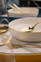 Hermia Juego de 2 Tazones de Porcelana Dorados 20 cm
